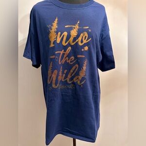 Blue 'Into the Wild' Graphic T-Shirt